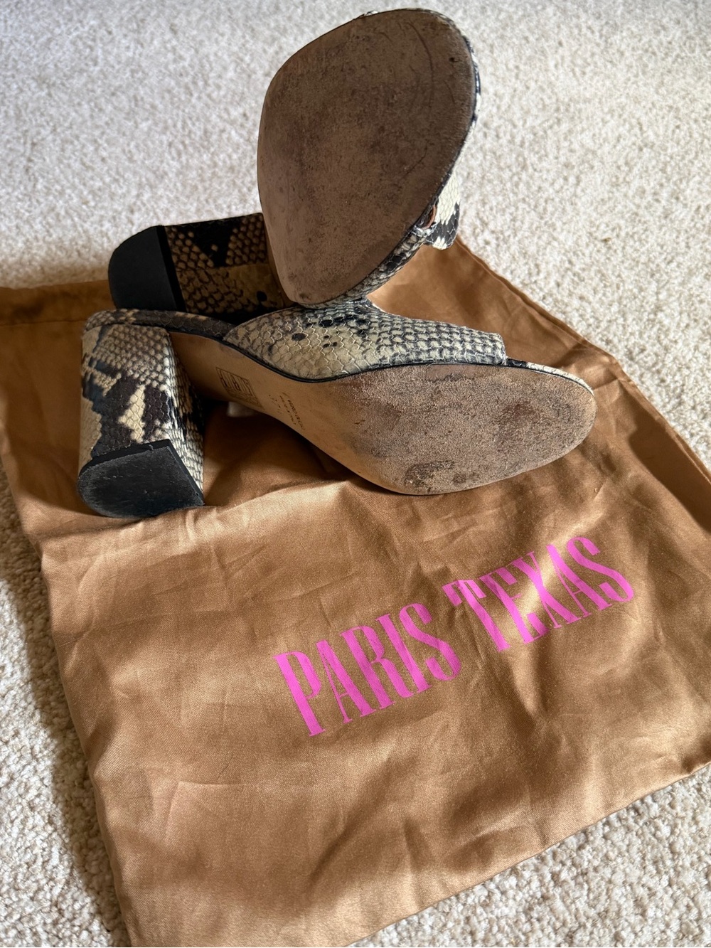 PARIS TEXAS Snake Python Printed Mule - Picture 4 of 5